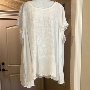 Torrid Ivory Embroidered Tunic